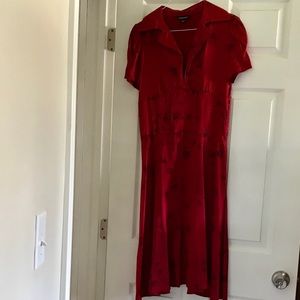 Bebe red satin dress